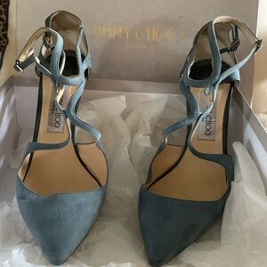 JIMMY CHOOSE, Light Blue Lancer Pump,      size 39 1/2